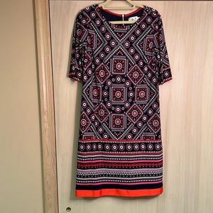 Navy, Pink and Orange Eliza J Dress